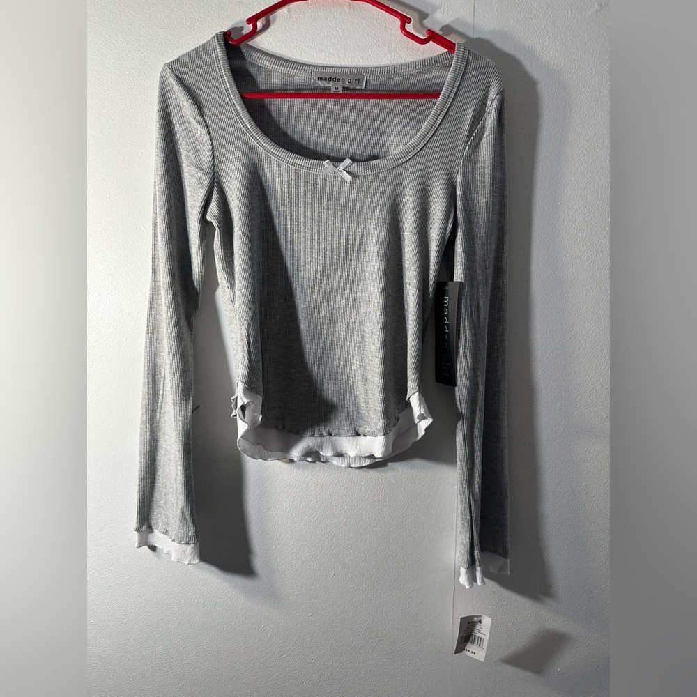 Juniors' madden girl Cozy Long Sleeve Ribbed Top by madden girl
Size medium
